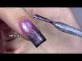 Самый шикарный маникюр который я себе делала Как сделать кошачий глаз с витражем и френч стемпингом