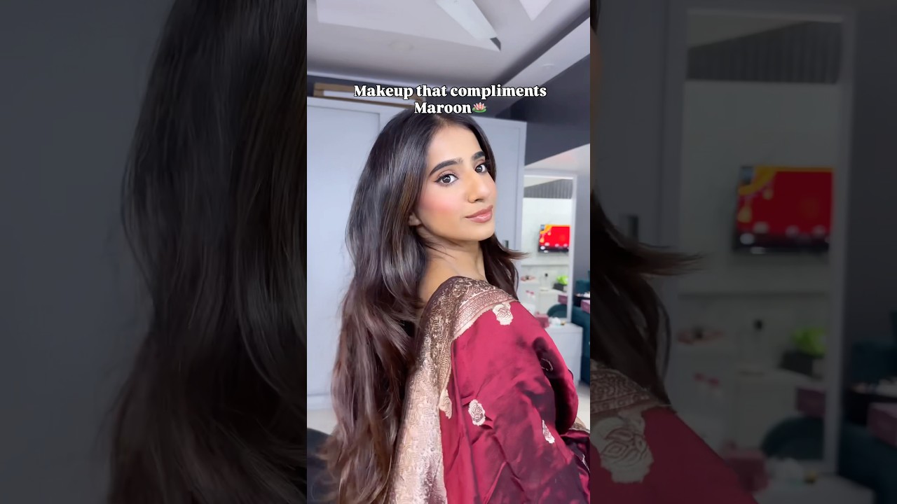 Makeup for Maroon outfits 