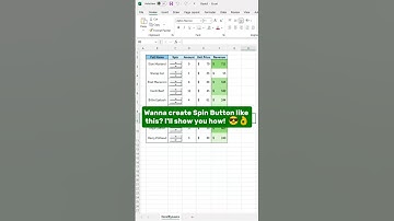 Spin button in Excel! #excel #exceltricks #exceltips #spreadsheet