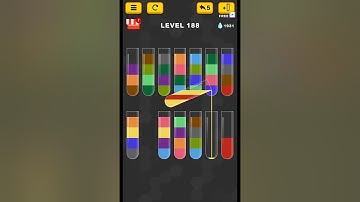 #new Water Color Sort Puzzle level 188 #WaterColorSortPuzzle #game #games