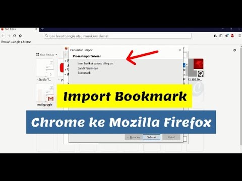 Cara Import Bookmark Chrome ke Mozilla Firefox