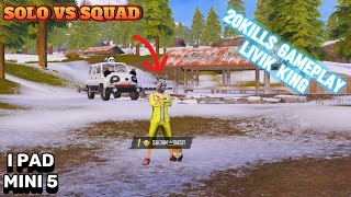 OMG😱 20 KILLS SOLO VS SQUAD GAMEPLAY😍/ LIVIK KING😈