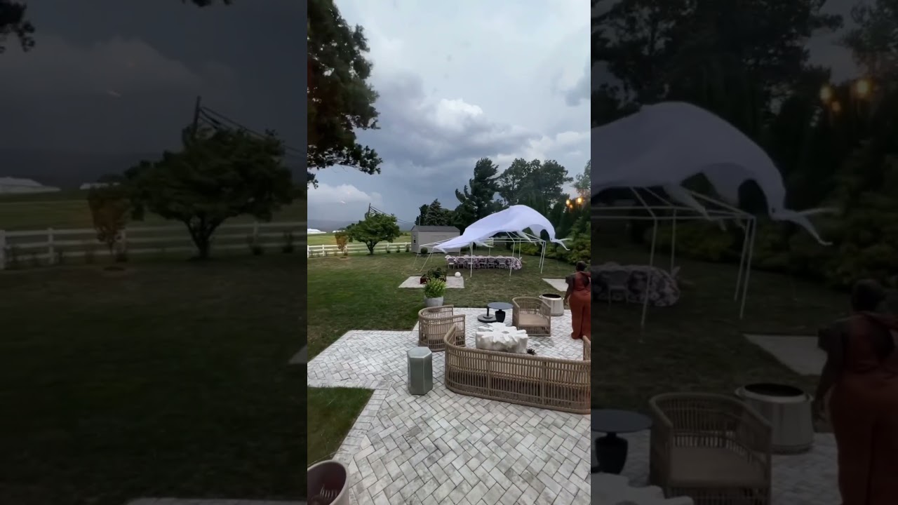 Dinner party gone wrong. Always a challenge serving food outside #cheflife #catering #personalchef