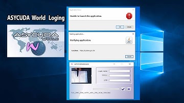 ASYCUDA  World   Loging
