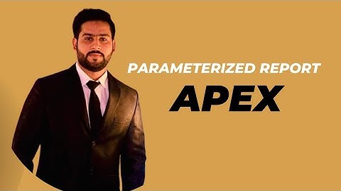 How to Make Parameterized Report in Oracle Apex