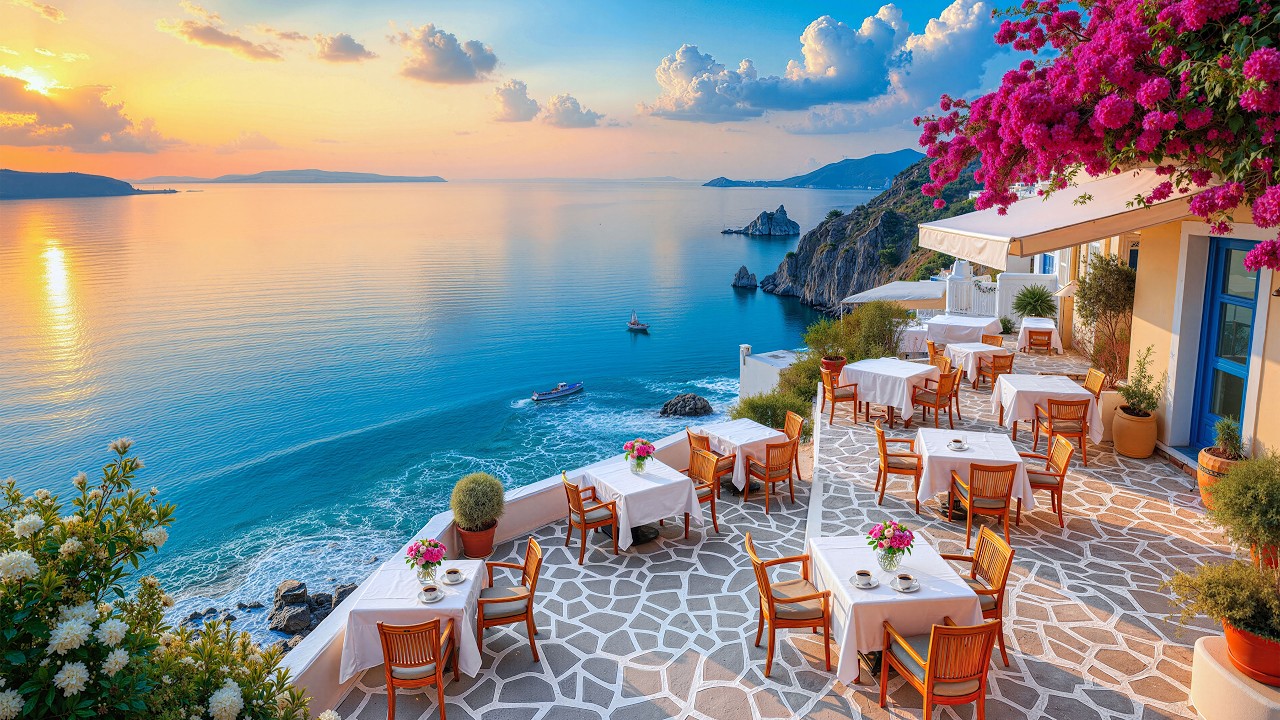 Airy Mediterranean Coast Bossa Nova 🌿 Calm Jazz for Work & Relax