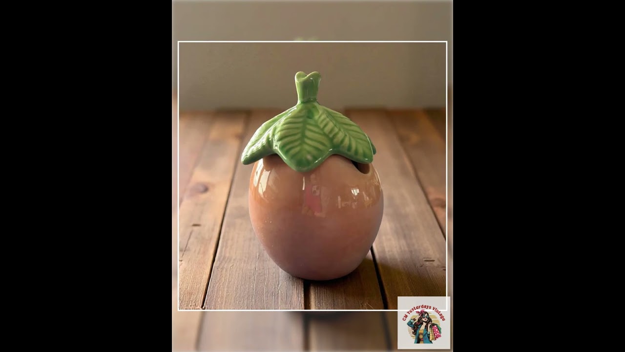 Ceramic Orange Fruit Citrus Design Jam Marmalade Preserve Jar Home Decor Collectable Serving Ware...