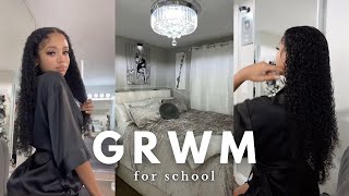 GRWM for School: Hair Tutorial, Chit Chat, Drive With Me, \& More | Vlogmas Day 12