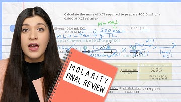 Finding Grams and Liters Using Molarity - Final Exam Review