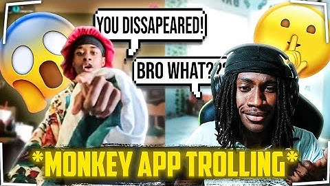 GOING INVISIBLE PRANK ON THE MONKEY APP… *CRAZY REACTIONS*
