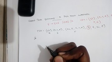 TOC Lec 34-Context free grammar to push down automata by Deeba Kannan