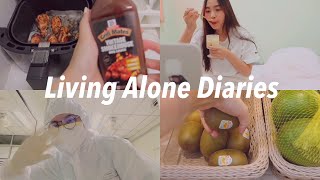 Living Alone Diaries 🧸 Day off ยุคโควิดอยู่แฟลตทั้งวันทำอะไรดีนะ l Unbox,ลองทำอาหารทานเอง,ดูซีรี่ย์
