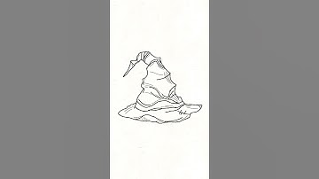 How To Draw Sorting Hat - Harry Potter #harrypotter #sortinghat
