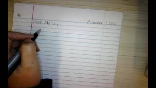 Writing a Letter to a Pen Pal