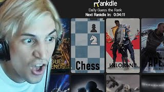 xQc Guesses The Rank In RANKDLE #1