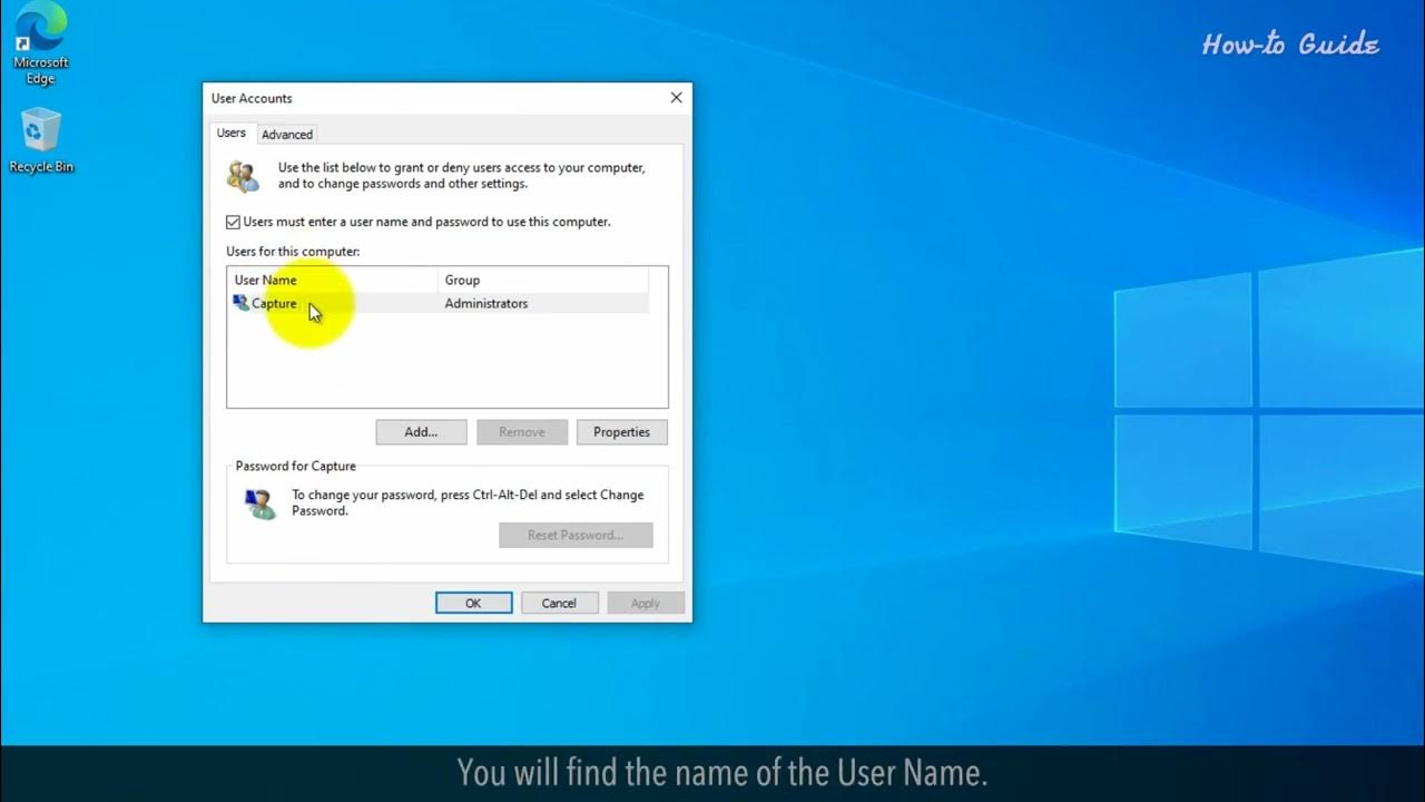 Windows username. Windows username