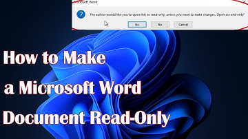 How to Make a Microsoft Word Document Read-Only
