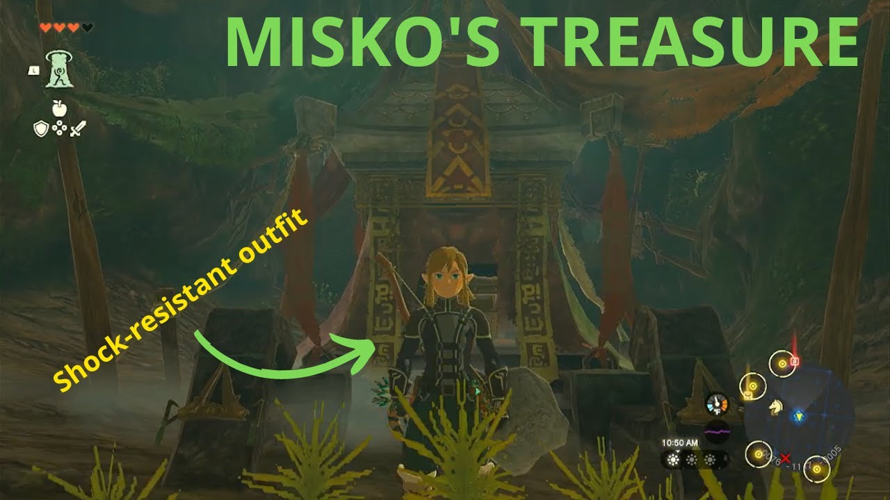 How to get the SHOCKRESISTANT OUTFIT Miko's Treasure Zelda Tears of