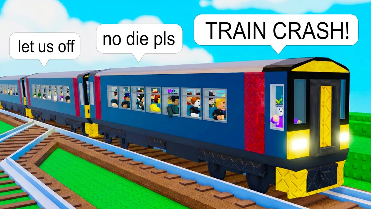 I Drive a Train to CRASH on Roblox BUT If You Leave The Train You Die