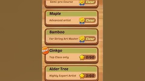 Line puzzle Ginkgo 1-10 String Art Level 9