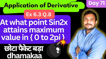 at what point in the interval  0 to 2pi, does sin 2x attains it