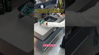Honeycomb Aluminum Cabinet With Integrated Sink | All-in-One Vanity For Wet Spaces