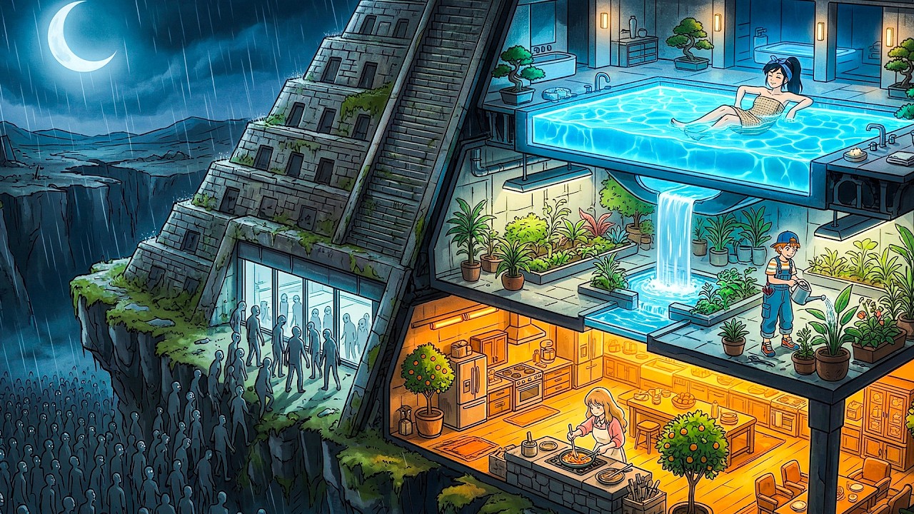 Trapped in an Ancient Temple Fortress Cozy Cooking & Greenhouse l Cooking ASMR l Ghibli Style Video