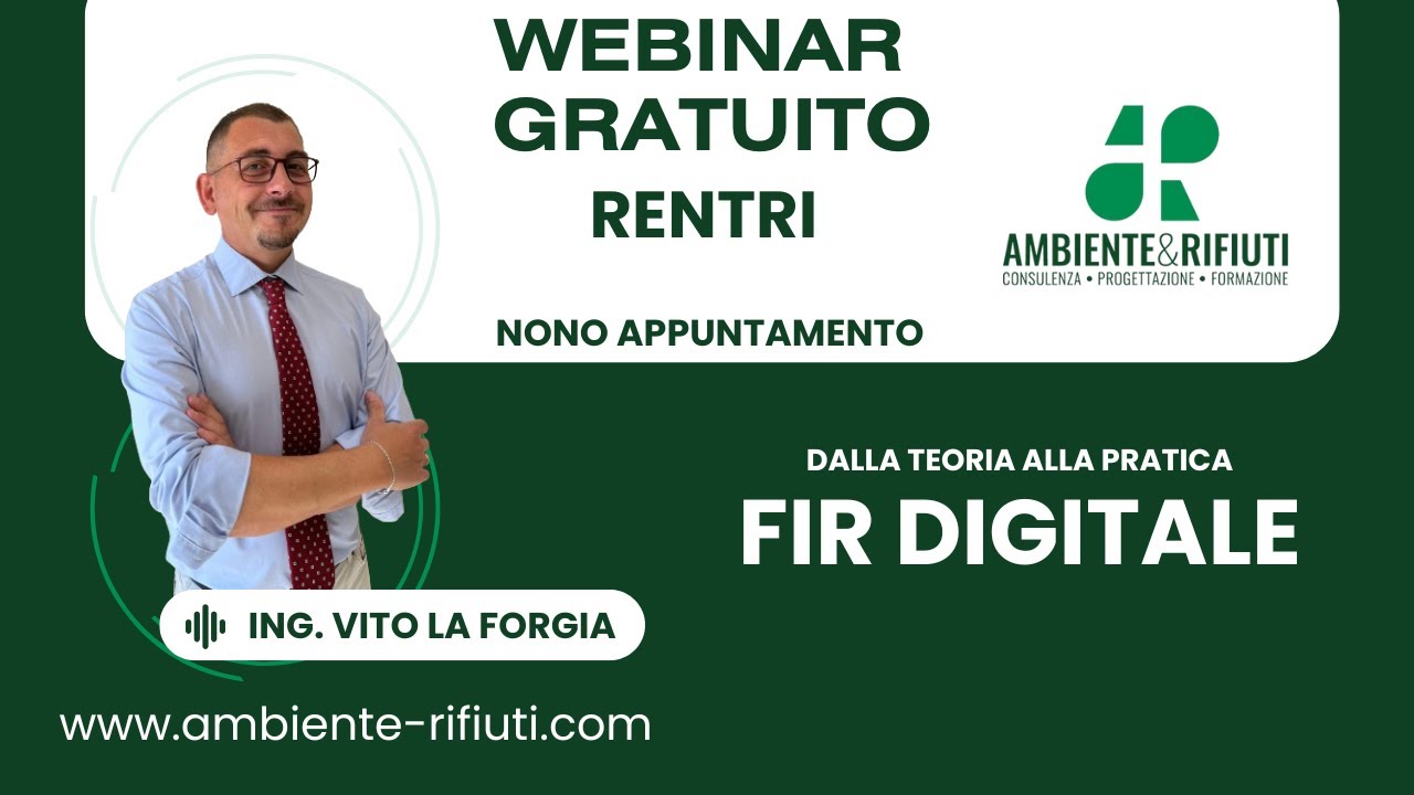 Webinar RENTRI: FIR Digitale - Nono appuntamento!