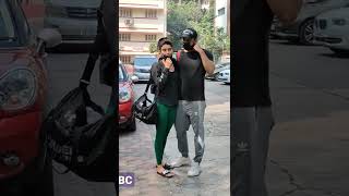 Karishma Tanna with her husband snapped in bandra