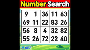 Number Search #402 Wondering how to do brain exercises?【Match | brain game  |  puzzle 】