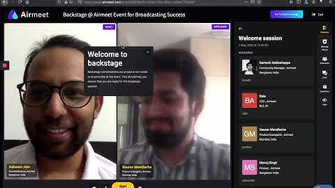 Airmeet Experience Networking + Backstage + Live Event