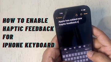 How to enable haptic Feedback in iPhone keyboard