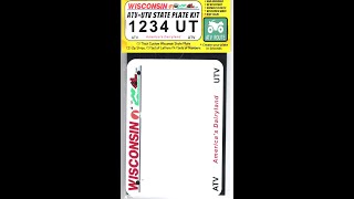 Wisconsin and Minnesota ATV / UTV State License Plate Dealer Kits