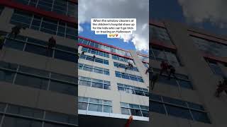 Superhero window washers at children’s hospital, pt. 2