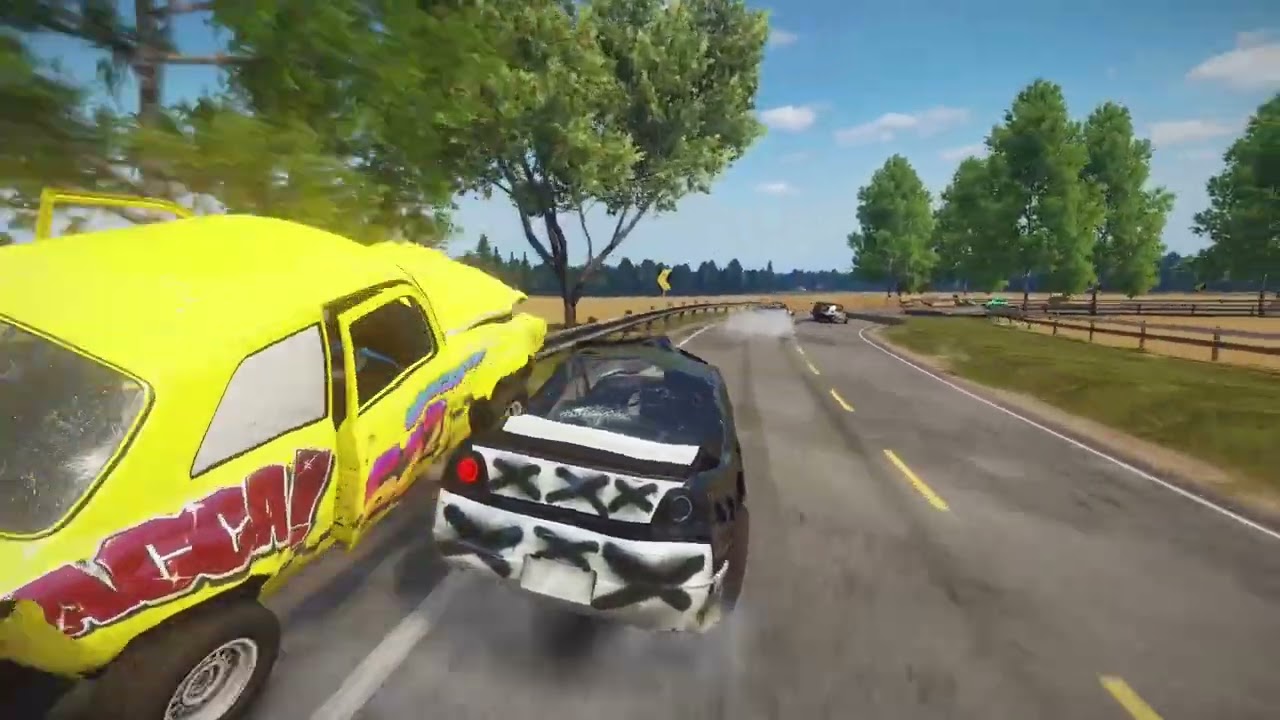 WRECKFEST | CAR CRASH TEST | FARMLANDS CIRCUIT HIGH SPEED 04 | BANGER RACING