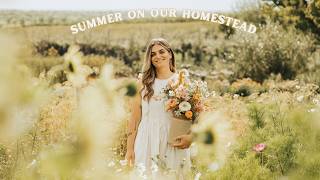Summer on our Homestead | Selling at the Farmers’ Market (How Much I Made) + Flowers & Harvesting
