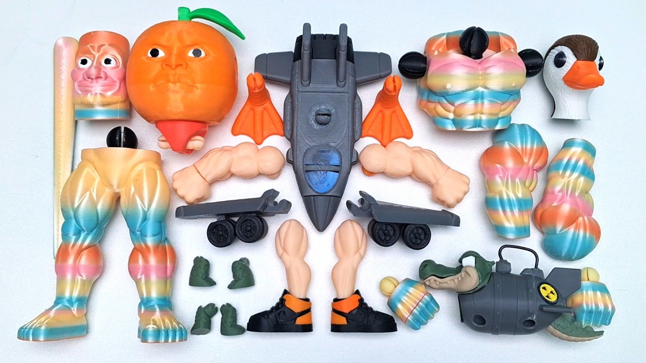 Merakit Mainan Italian Brainrot: Bombardiro Crocodilo, U Din Din Dun, Tung Tung Sahur, Bombombini