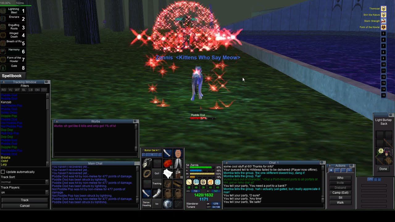 Everquest P99: Druid - Quadding in Plane of Mischief!!