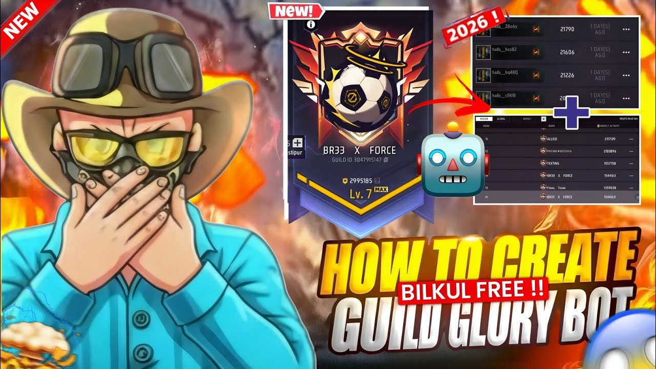 HOW TO MAKE GUILD GLORY BOT 🤖|FREE FIRE GUILD GLORY BOT 🔥😱 - YouTube