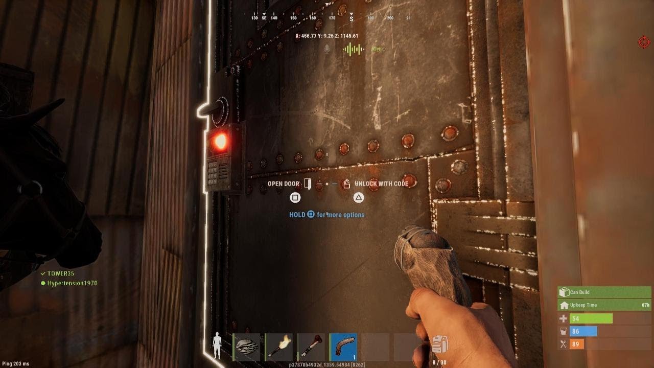 Rust- Pretending to help door camp