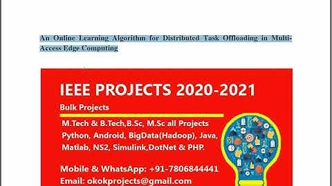 An Online Learning Algorithm for Distributed Task Offloading in Multi Access Edge Computing
