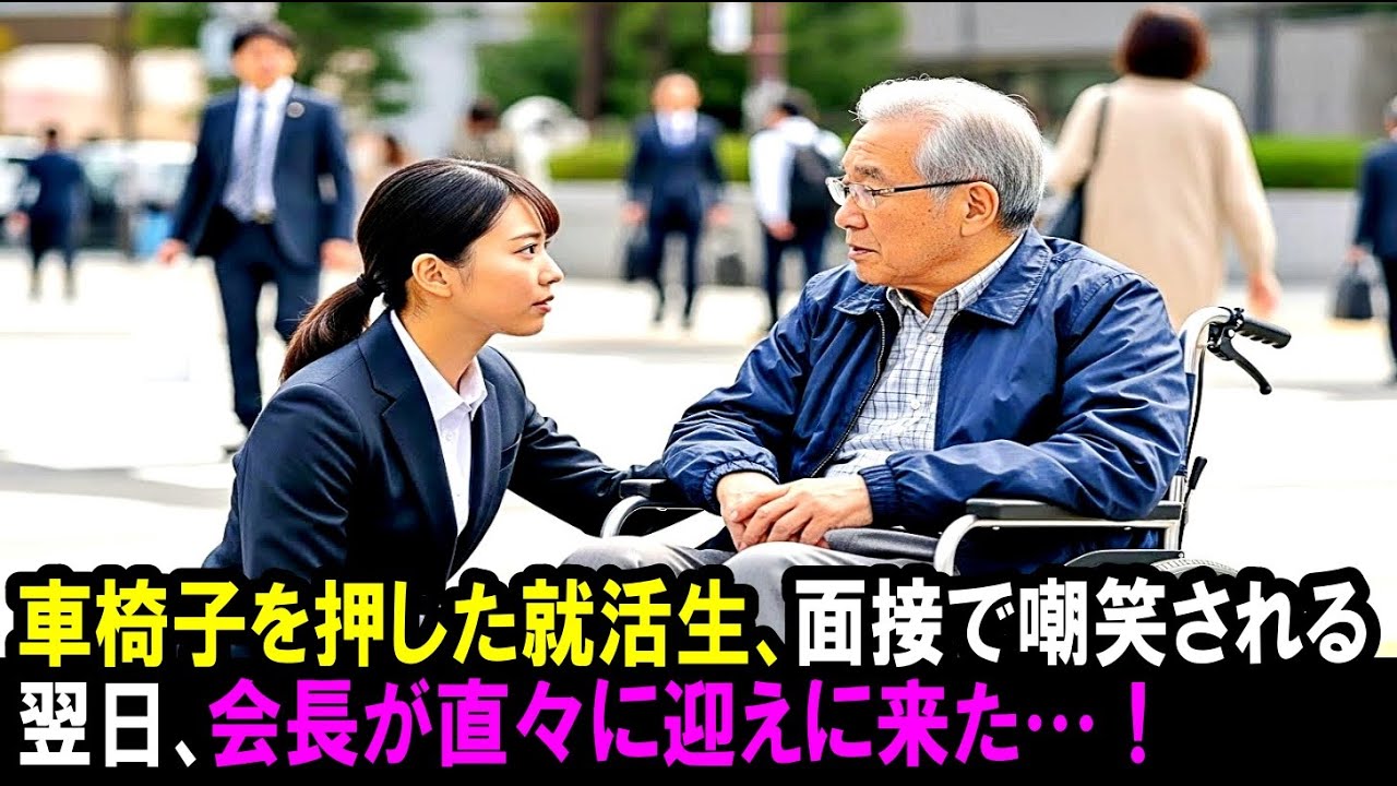 車椅子を押した就活生、面接で嘲笑される 翌日、会長が直々に迎えに来た…！