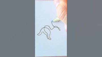 How to draw easy horse one line art quick draw simple drawing tutorial