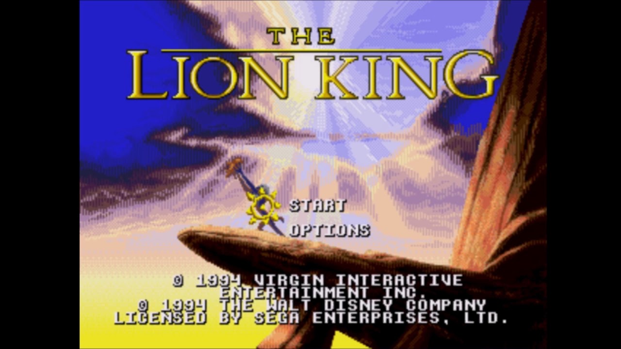 The Lion King 1 Title Screen (Sega Mega Drive/Genesis) YouTube The Lion King 1 Title Screen (Sega Mega Drive/Genesis) YouTube
