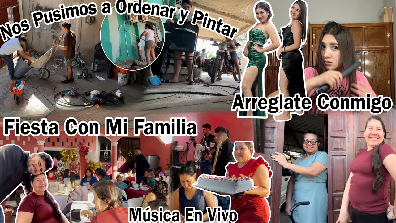 Arregladome Para Una Fiesta Familiar🎂/+Pintando Y Ordenando El Patio🎨/+Música 🔴En Vivo