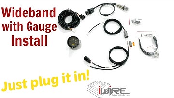 AEM Wideband Sensor with Gauge with iWire Plug and Play Wiring Kit for Subaru