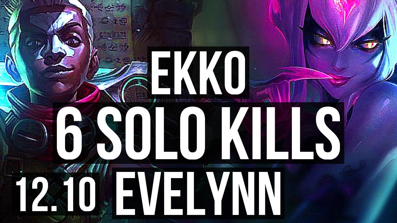 EKKO vs EVELYNN (JNG) | 7.1M mastery, 2000+ games, 6 solo kills, Legendary | EUW Master | 12.10