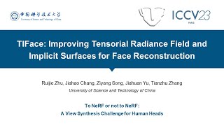 TIFace: Improving Facial Reconstruction through Tensorial Radiance Fields and Implicit Surfaces