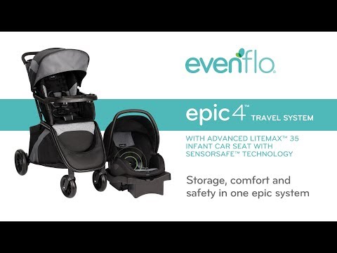 evenflo advanced sensorsafe litemax infant car seat stroller