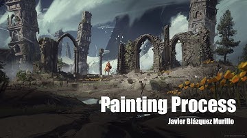 Concept art painting process